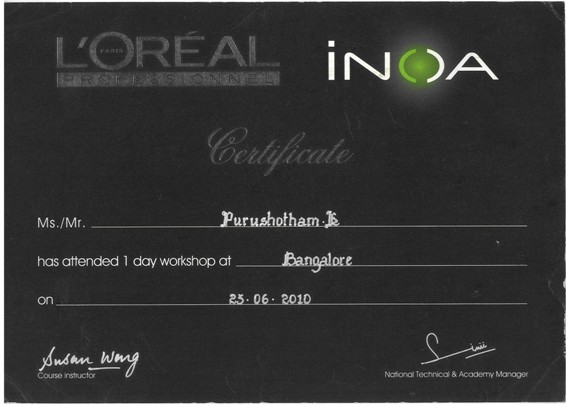 Unisex Salon Certificates