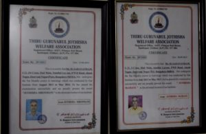 Om Navasakthi Astrology Research Center certificates