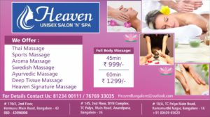 Heaven Unisex Salon and Spa Relax, Renew & Refresh Top Unisex Salon in Horamavu Main Road, T C Palya Main Road, Ramamurthy Nagar, Anandapura Circle, Bangalore