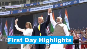 trump visit india first day highlights