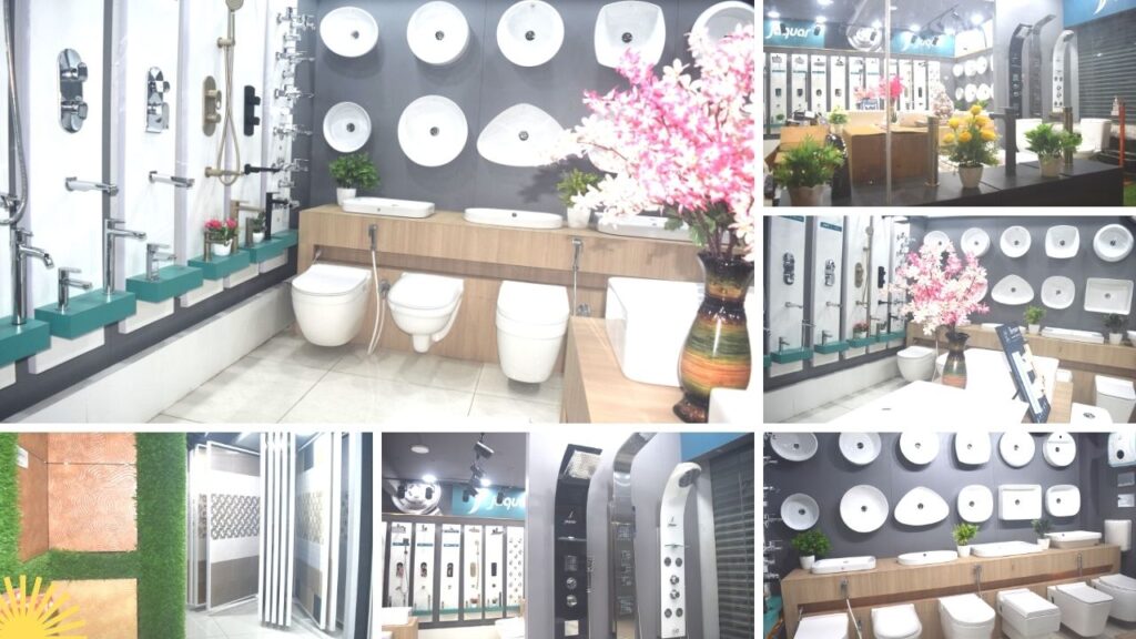 Ceramic wall tiles, wash basin, commode, faucets, floor tiles, bathroom fittings showroom in medahalli bangalore