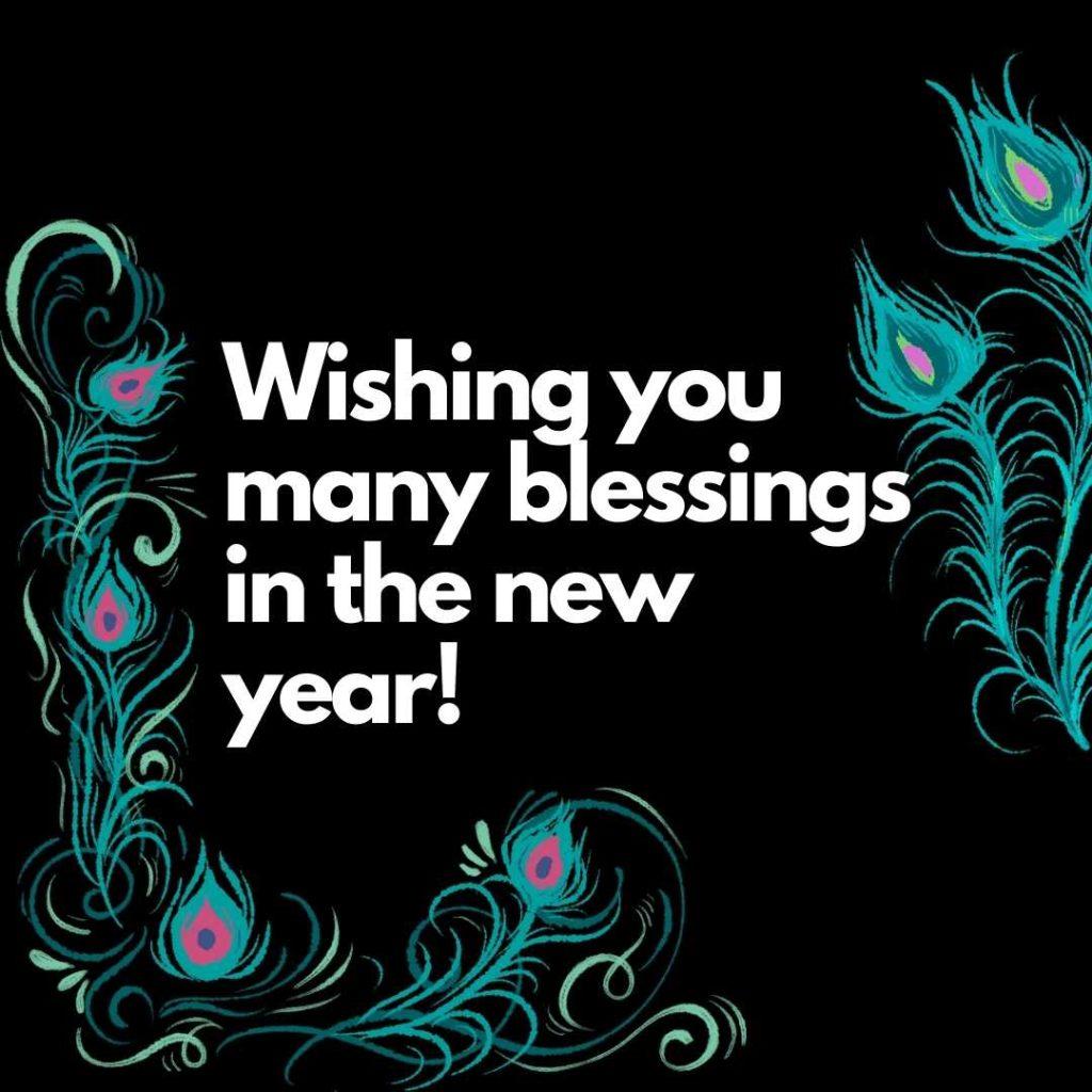 Wishing you many blessings in the new year!