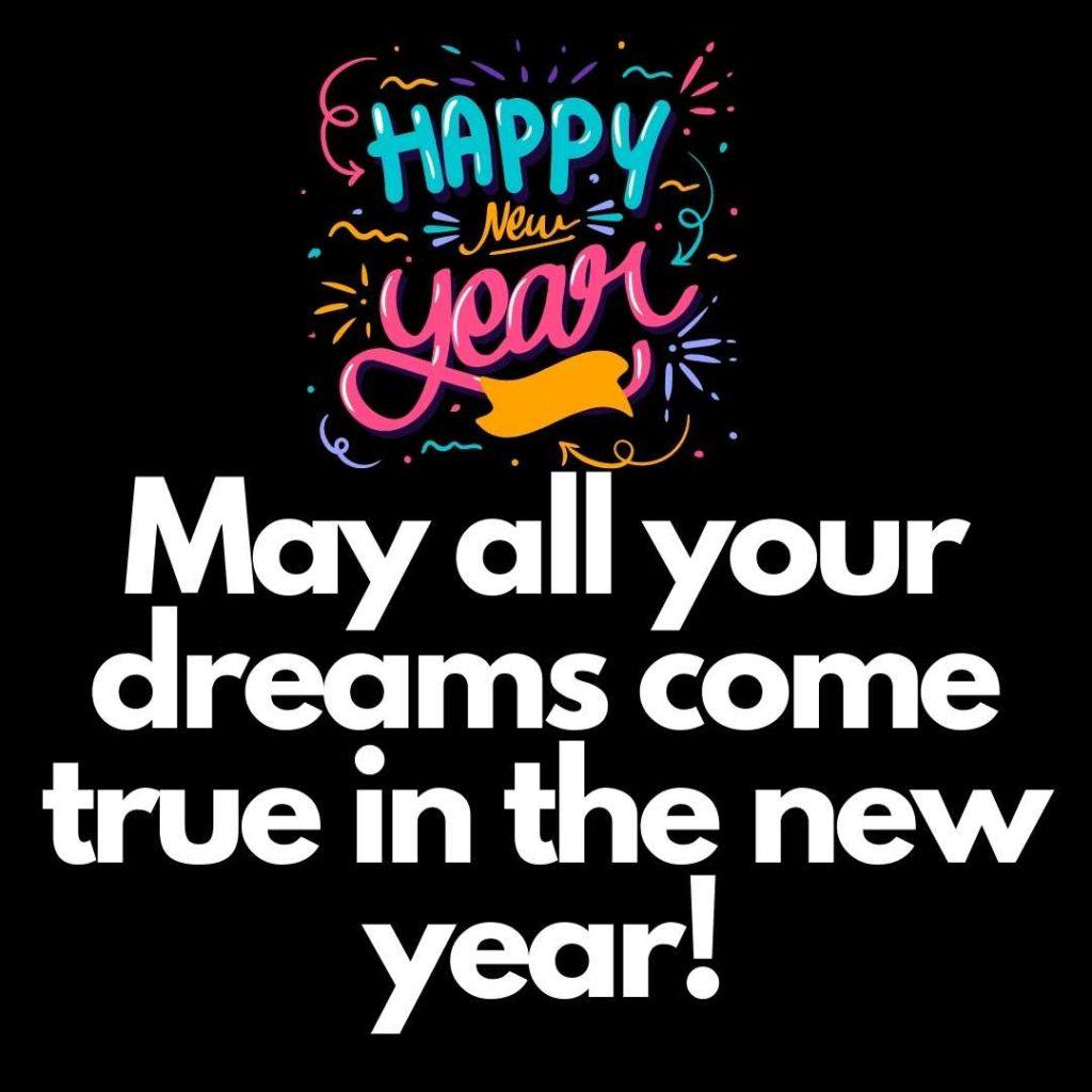 May all your dreams come true in the new year!