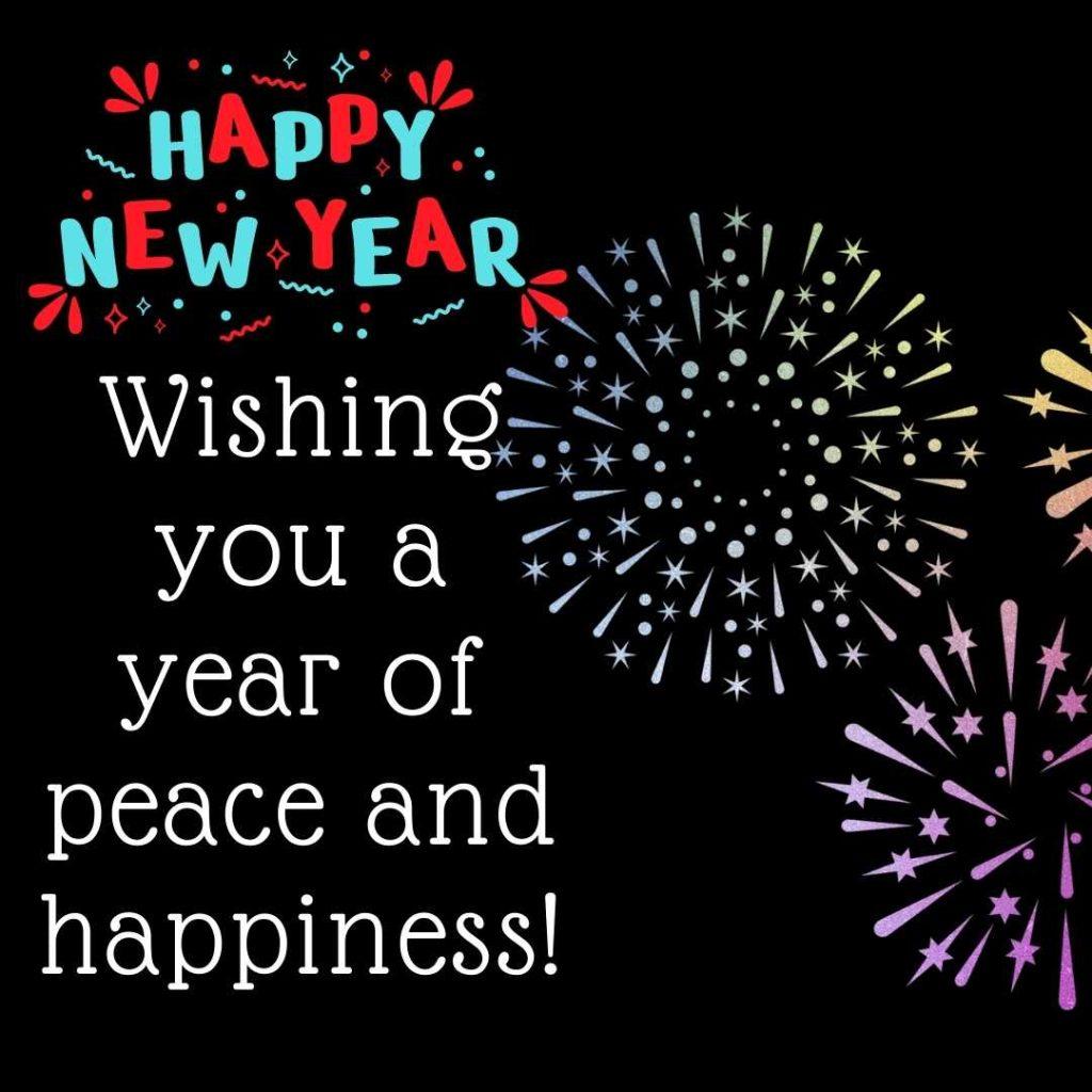 Wishing you a year of peace and happiness!