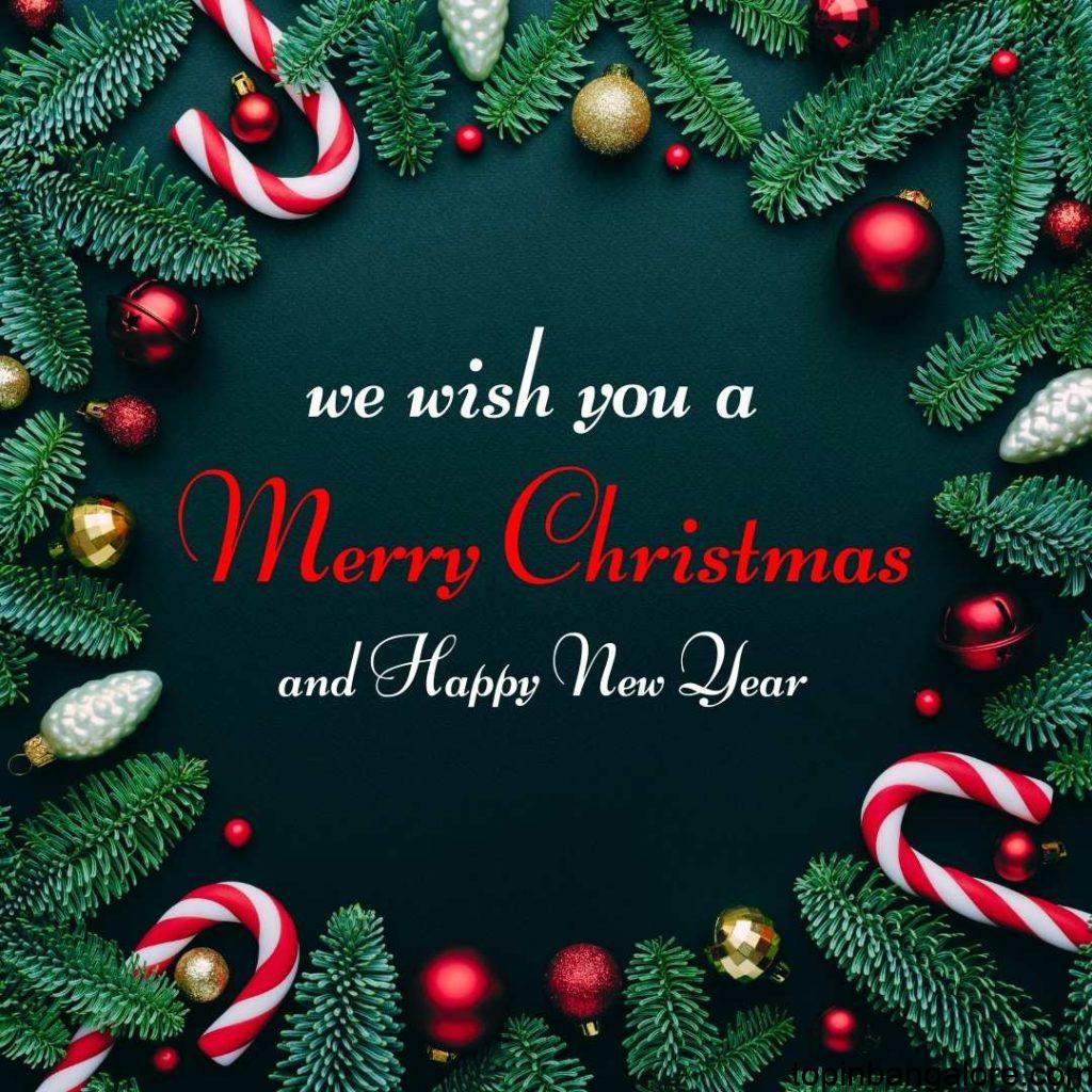 This wonderful image is carrying the beautiful phrase, "We wish you a merry christmas and happy new year". It can be share with your dearest, nearest and someone who is very close to you.